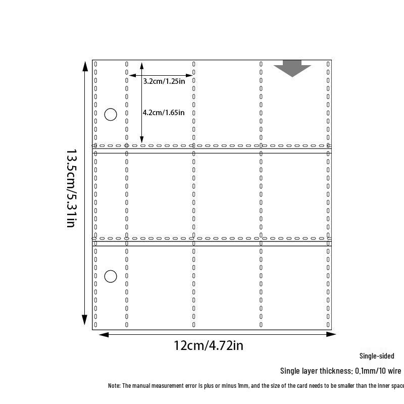 Transparent Card Album Inner Pages for A4/A5/A6/A7 Binders - Nine & Four Pocket Star Fandom Card Storage Refills