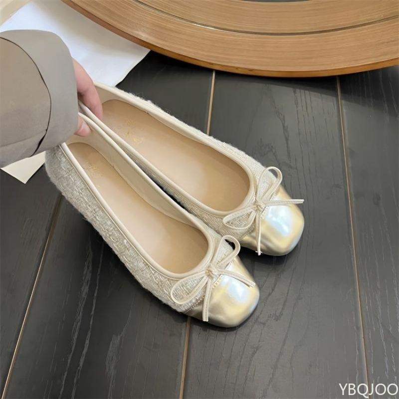 

Модные новые туфли Мэри Джейн на плоской подошве, женские универсальные удобные туфли, повседневные нескользящие кожаные туфли, модные легкие женские балетки, Mujer Zapatos 43 золотой