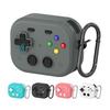 TPU Protective Case with Keychain for Airpods Funny Handheld Game Design Hard Shell Cover with Safety Lock Design for Men Boys