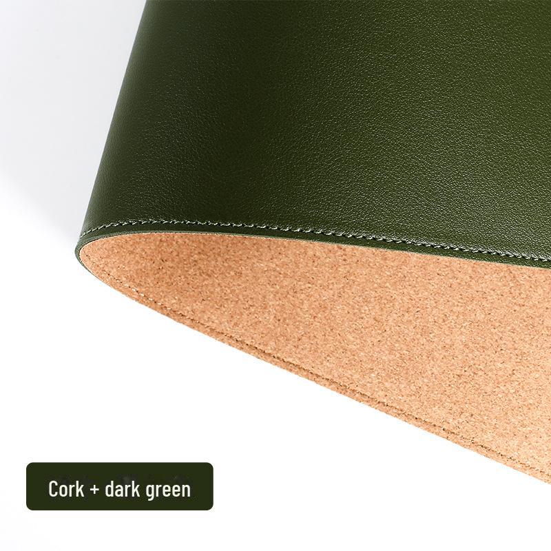 Non-Slip PU Leather Table and Bar Mats with Cork Coasters