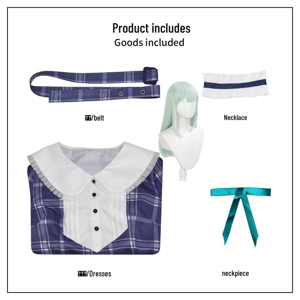 Wakaba Mutsumi Ave Mujica Stage Cosplay Costume - Women’s Plaid JK Skirt