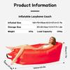 Multi Colored Single Lazy Inflatable Sofa Portable Outdoor Beach Air Sofa Bed Folding Camping Sleeping Bag for Comfortable Rest