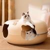 Cat Tunnel Cave Bed Removable Scratch Resistant Training Toy Washable with Zipper House for