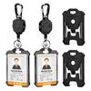 Easy-pull Buckle Badge Holder with Stainless Steel Cord Keychain Badge Reel Heavy-Duty Extendable