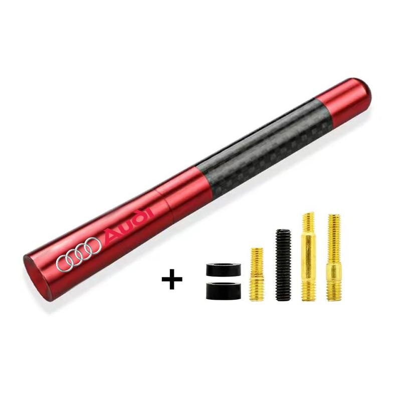 12cm Car Delicate Carbon Fiber Short Antenna Radio Auto Accessories for Audi C5 C6 C7 A4 B6 B8 B7 A6 A3 A5 Q3 Q5 Q7 8P S3 S5 S4 S2 S6 RS3 RS4 RS5 RS6