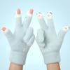 Knitted Touchable Screen Gloves Winter Full Finger Mittens Stretchy Warm Three Finger Exposed Gloves for Girls Teens