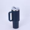 Large Capacity Insulated Stainless Steel Car Cup with Handle and Straw - Double Layer for Cold Retention (Ice Buster)