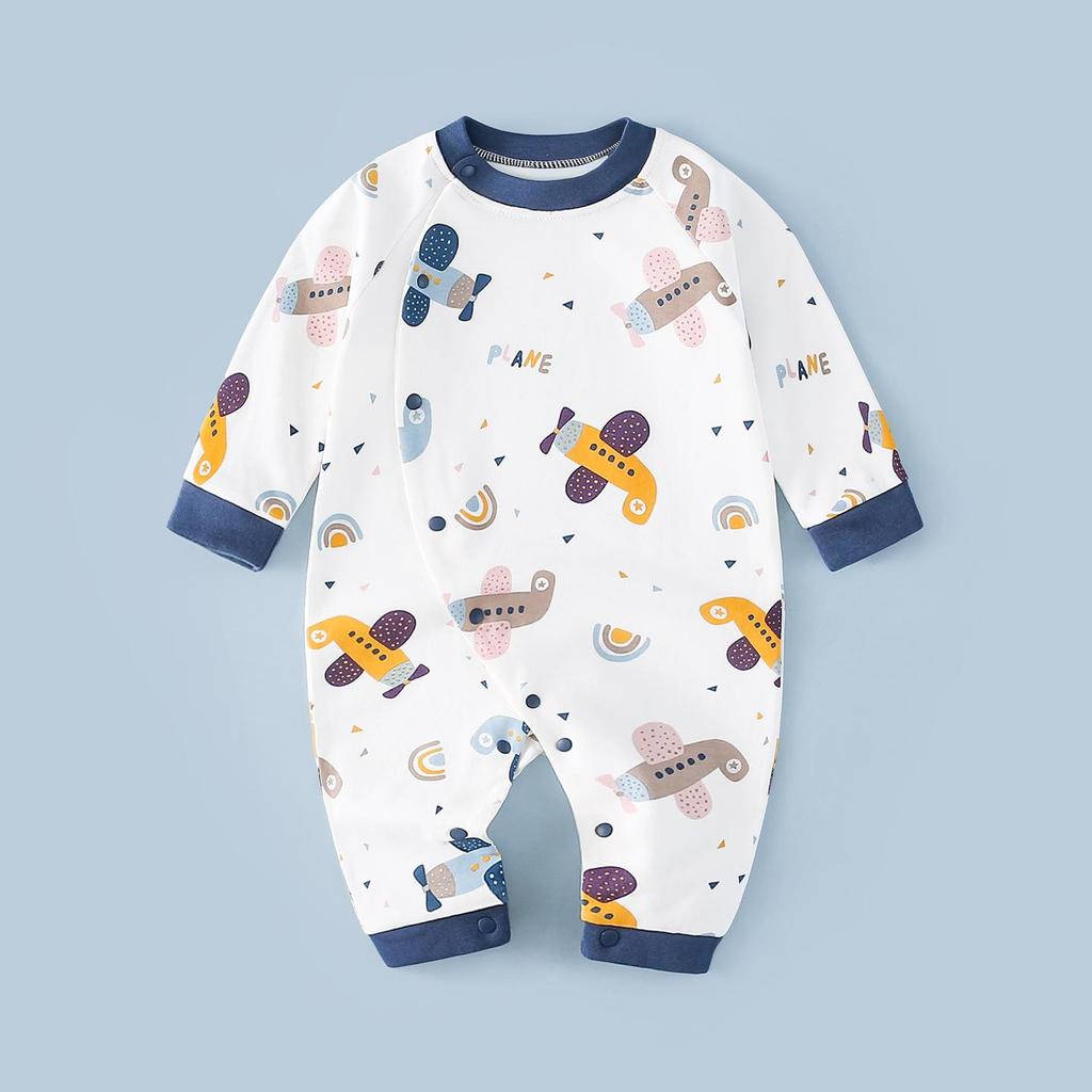 Unisex Cotton Baby Romper - Spring/Autumn Cartoon Onesie for Newborns