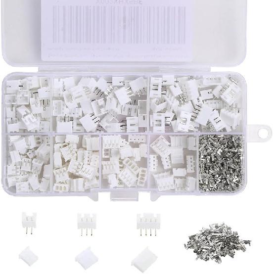 450Pcs 2.0mm JST-PH Connector Kit with 2.0mm Female Pin Header 2/3/4 Pin Housing Connector Adapter Plug Terminal Kit