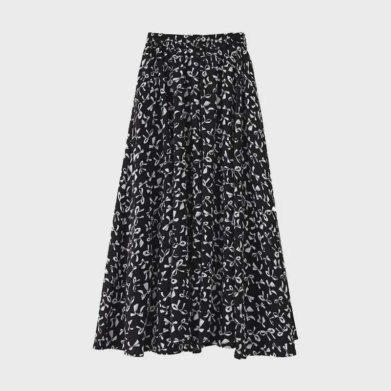 Damska spódnica A-line z szyfonu w kwiaty: Stylowy, Elastyczny Pas, Letnia Moda