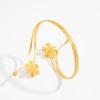 Three-Dimensional Metal Armband, Floral Design Adjustable Open-Winding Arm Bangle, Lightweight Summer Armband for Vacation Daily Wear
