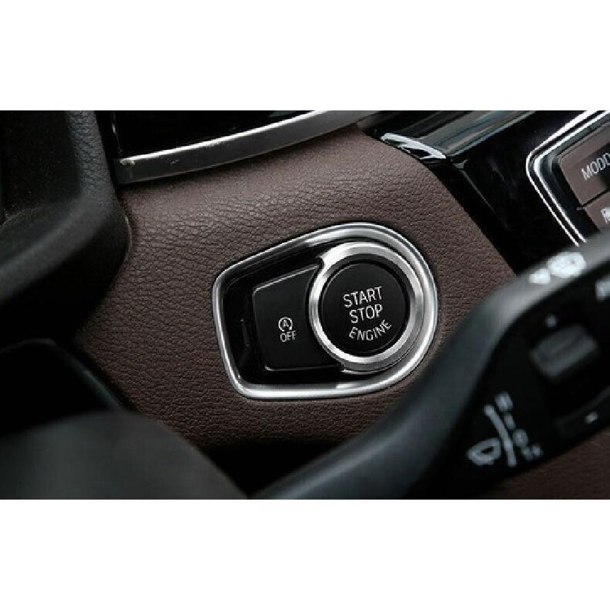 One-Click Startup Button Matte Silver For BMW 3 4 Series GT Cover Trim 2013-