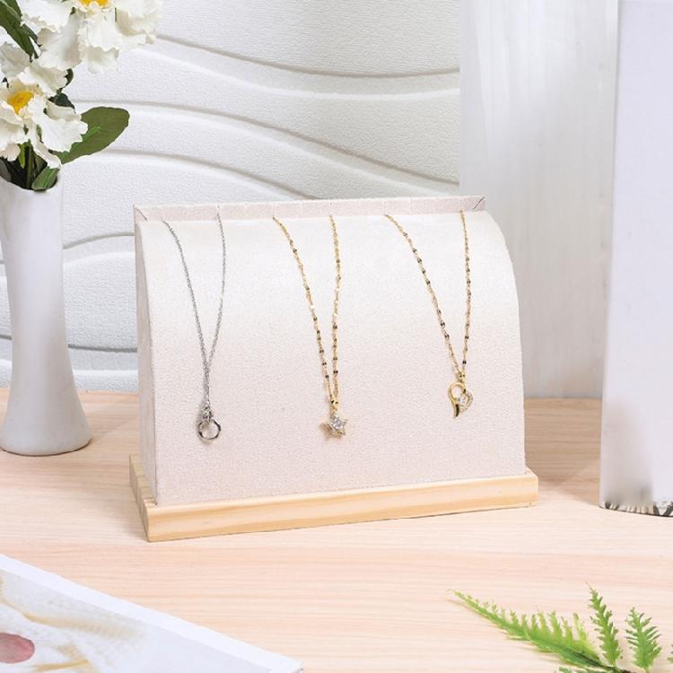 Practical Leather Necklace Display Stand Elegant Jewelry Presentation Holder