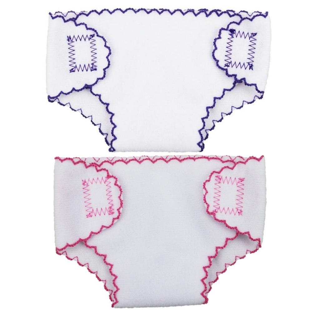 

2 шт. Кукольные подгузники Кукольное нижнее белье для 14-18-дюймовых кукол и других подобных кукол 43 см Baby Born Кукольное нижнее белье Кукольные слюнявчики