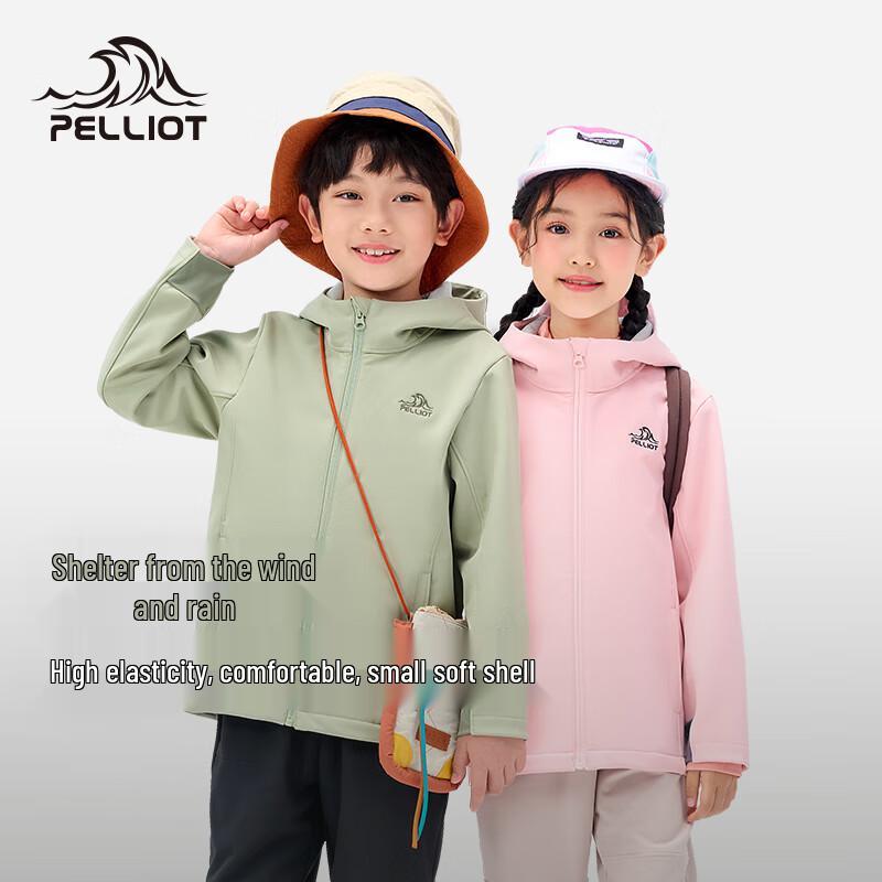 Pelliot Children s Fleece Lined Windproof & Waterproof Softshell Jacket 130