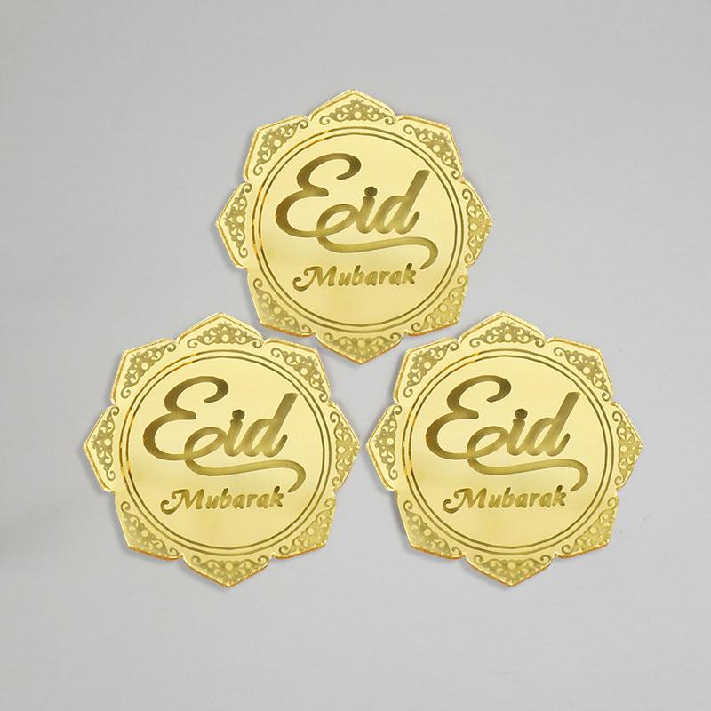 5/10 Stück Eid Mubarak Acryl Cupcake Topper Gold Ramadan Kareem Kuchen Topper Islamisches Muslimisches Festival Party Kuchen DIY Dekorationen