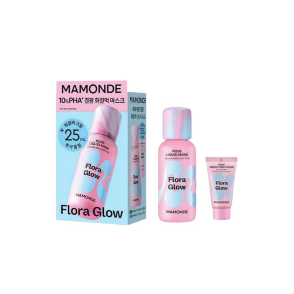 Mamonde Flora Glow Rose Liquid Mask Special Set (80ml + Cream 25ml) x 1ea