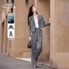 Women's Elegant Grey Commuter Suit Set