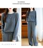 100% Pure Wool Lazy Style Loose Knit Cashmere Pullover Sweater, Round Neck, Autumn/Winter.
