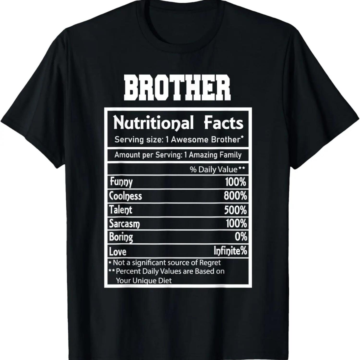 

Funny Brother Nutrition Facts T-Shirt XXXXXL чёрный