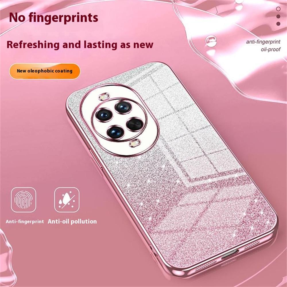 Pro Huawei nova 14 Ultra 5G pouzdro Elektroplating Gradient Glitter TPU kryt na telefon