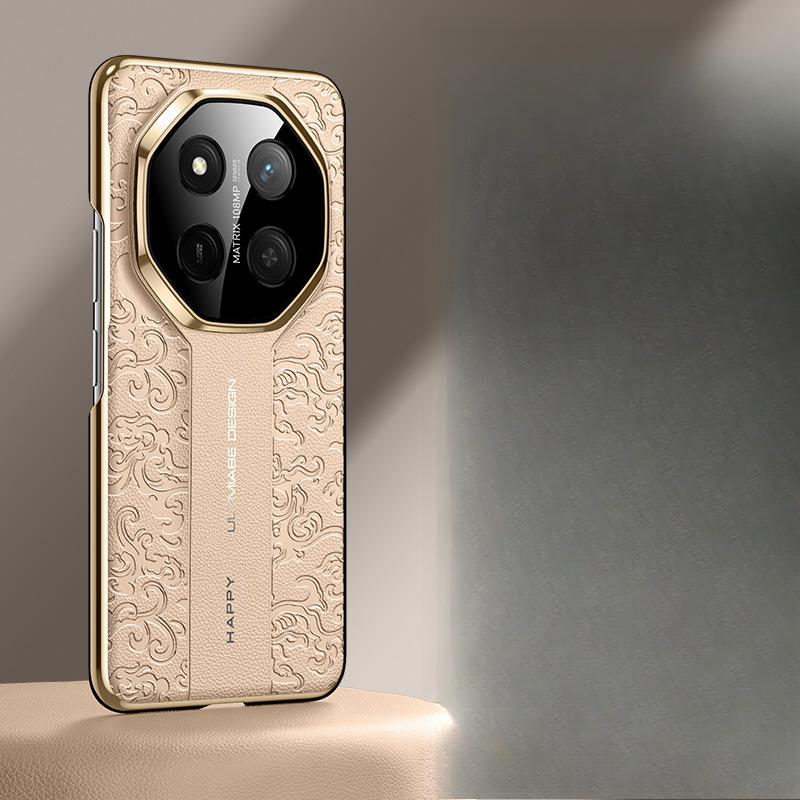 Honor X60pro Phone Case with Xiangyun Dragon Pattern, HONOR Lens All-inclusive X50, Chinese Style Gt Men's Electroplated Leather Case