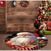 Christmas Themed Carpet Santa Claus and Snowflake Circular Soft Living Room Floor Mat Good Living Rooms Study Game Rooms Rooms