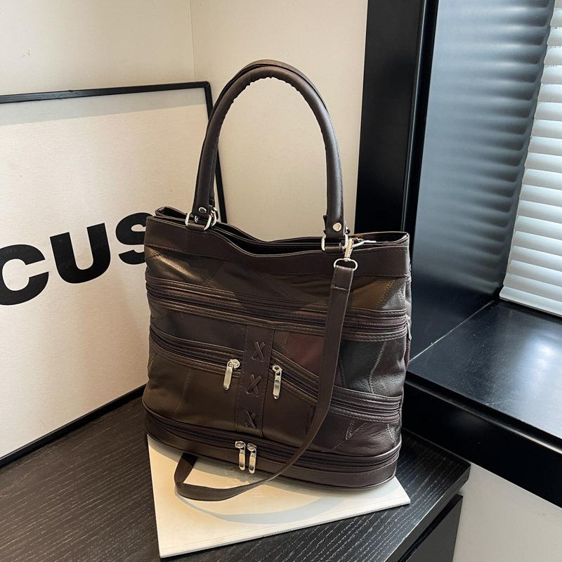 

Повседневная вместительная портативная женская сумка цвета Майяра 2025 года, новая модная универсальная женская сумка-мессенджер на одно плечо кофейный