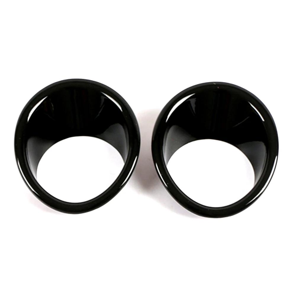 For Toyota Rav 4 Rav4 5 Gen -2025 Accessories Carbon Fiber Color Front Fog Light Cover Chrome Fog Lamp Trim Sticker B Black