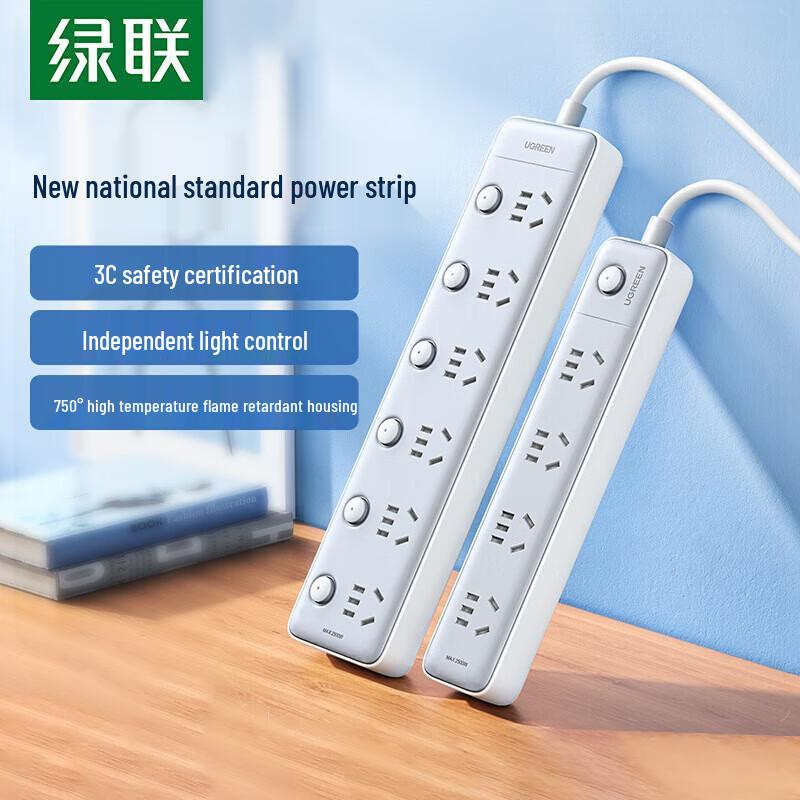 Ugreen 8-Outlet Power Strip with USB and Surge Protection
