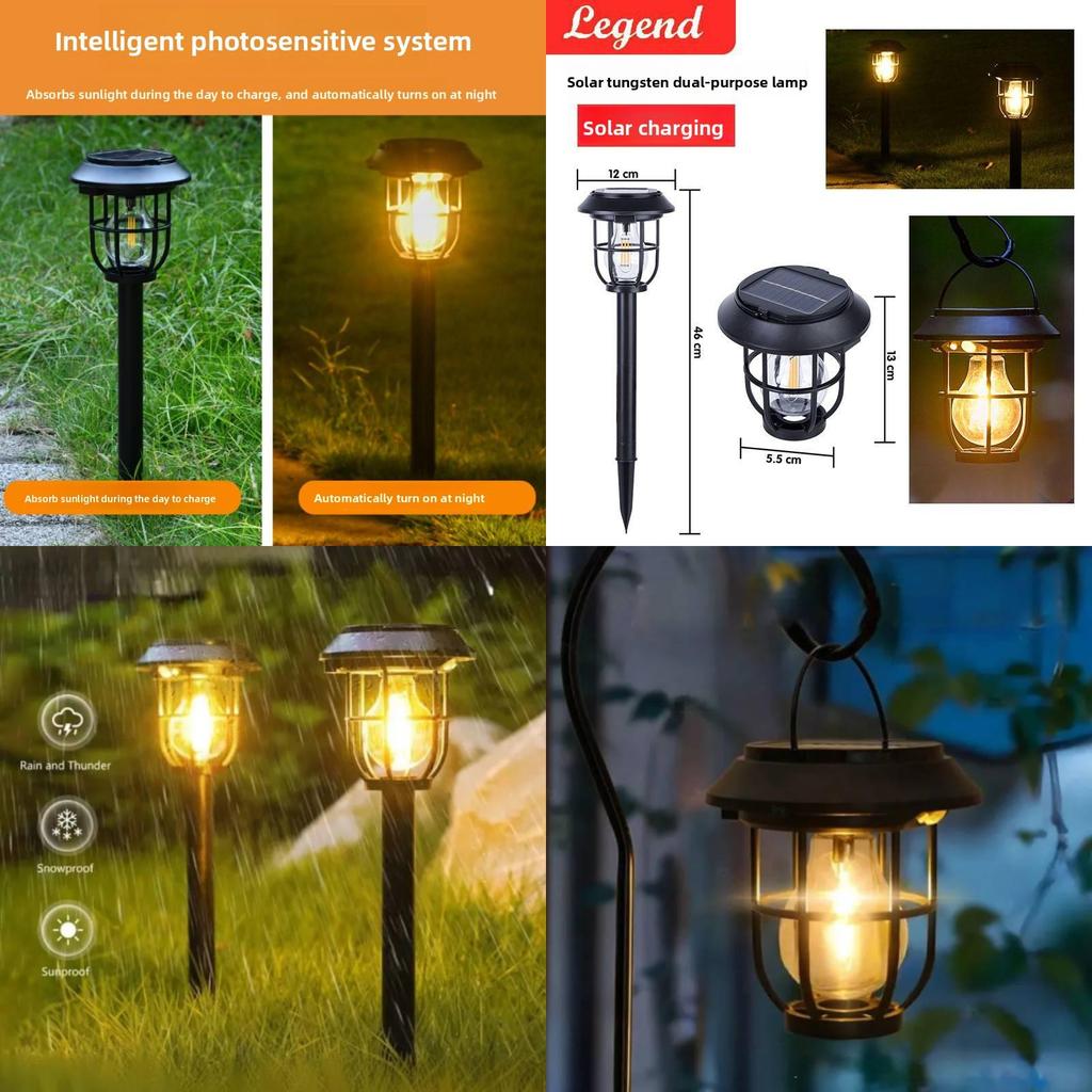 Ecofriendly Solar Garden Lamp With Inductive Lighting For Yard Decor