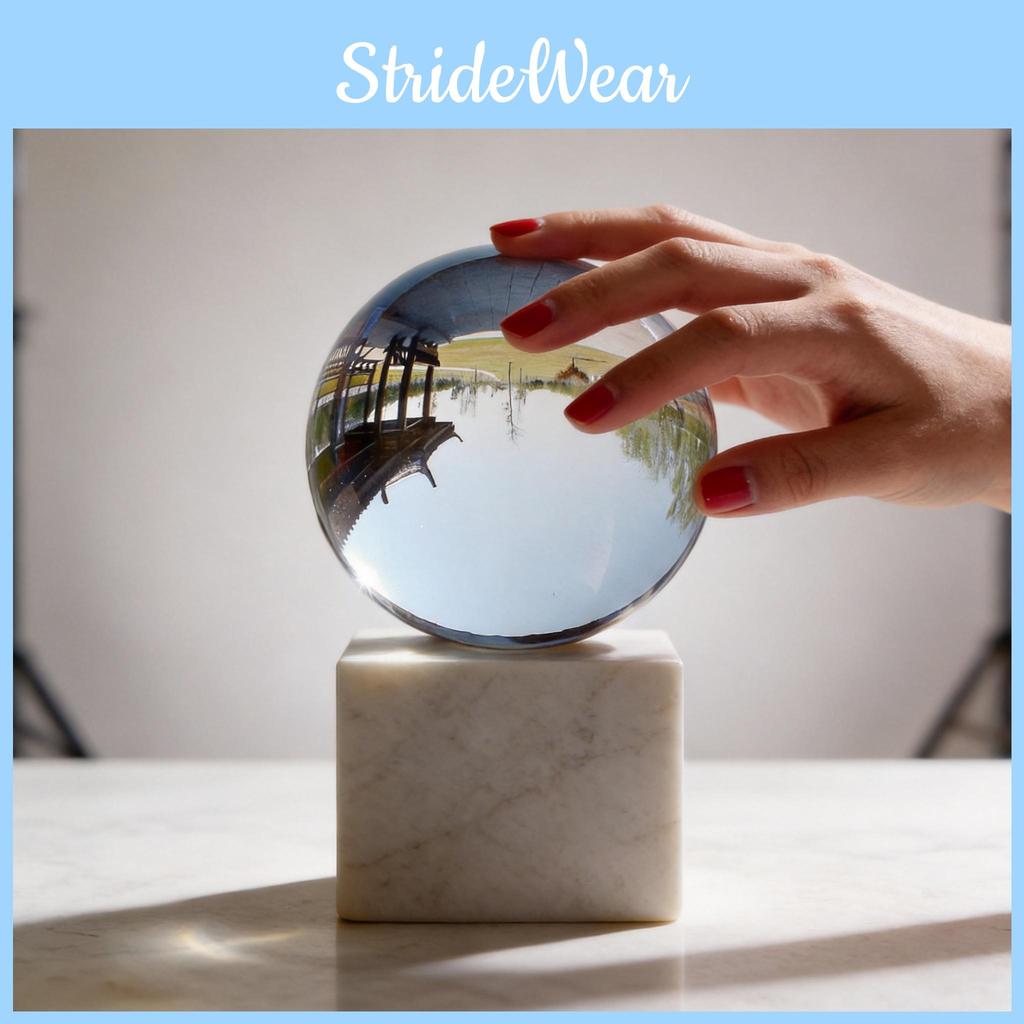 Artistic Crystal Sphere With Transparent Glass For Home Office Decor And Gift Giving