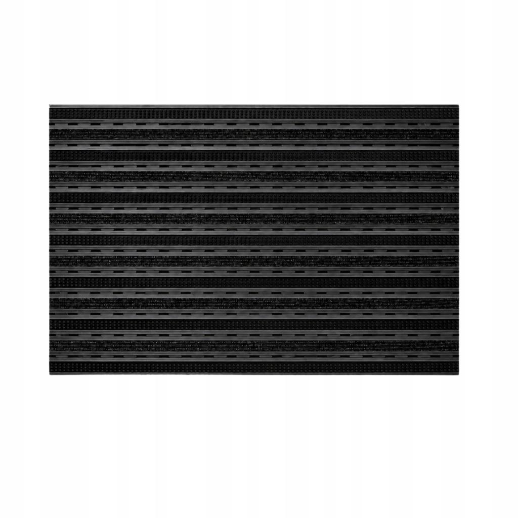 Polentex Black Combi Junior Doormat 12 Brush-Grips 80X50 Frame