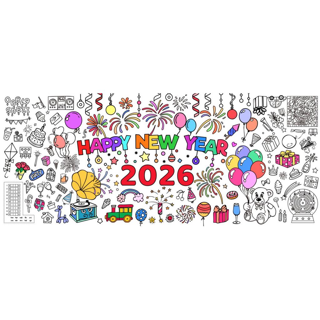 Coloring Poster 30 X 72 Inches Paper Coloring Tablecloth For Kids Large Coloring Activity Poster For Kids Home Party