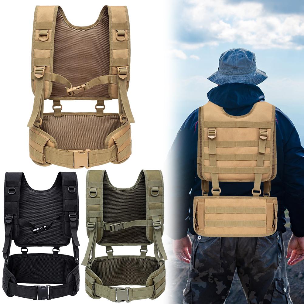 Chest Rig Weste Multifunktional Outdoor Trainingsgürtel Gepolstert Airsoft Paintball Molle Oxford-Gewebe für Schießen Kriegsspiel