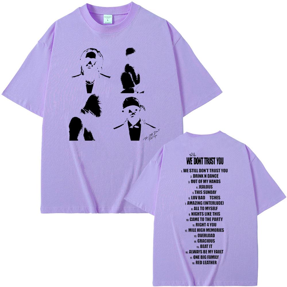 New Hot Sale Rapper Metro Boomin and Future We Don't Trust You Graphic Print T Shirts Men Hip Hop Oversized T-shirts Streetwear