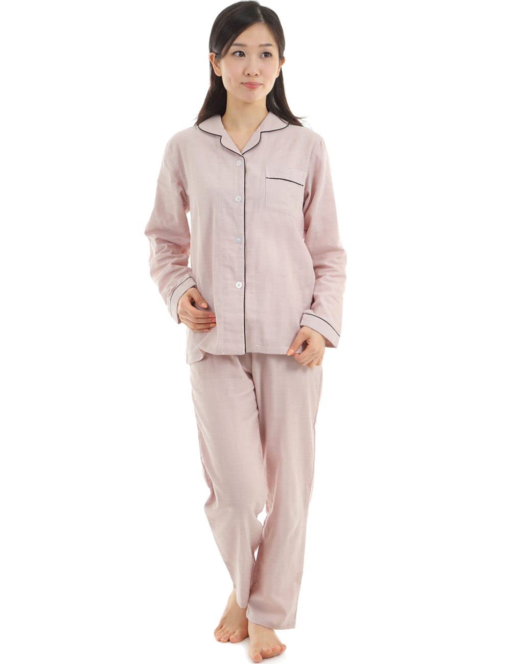 

из марли Luxury Plain [Gifts Brilliance] Женские пижамы, Пижамы, Женские пижамы, Хлопок, Двухсекционная марля, Женская, Ночная одежда, Женская (М, Розовый)