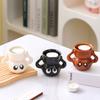 Unique Small Cartoon Briquette Candle Holder Ceramics Tealight Candle Stand for Home Decors Living Room or Bedroom