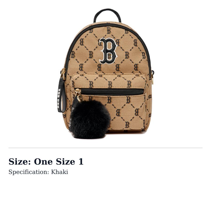 MLB Monogram Collection Polyester Backpack Mini Womens Khaki 7ABKM032N-43BGS One Size 1