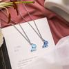 Fairy Simulation Butterfly Necklace Metal Insect Blue Butterflies Pendant Choker Necklaces for Women Statement Partty Jewelry