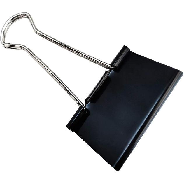 DSTELIN Extra Large Binder Clips 2.4-Inch (12 Pack), Big Paper Clamps for Office Supplies, Black