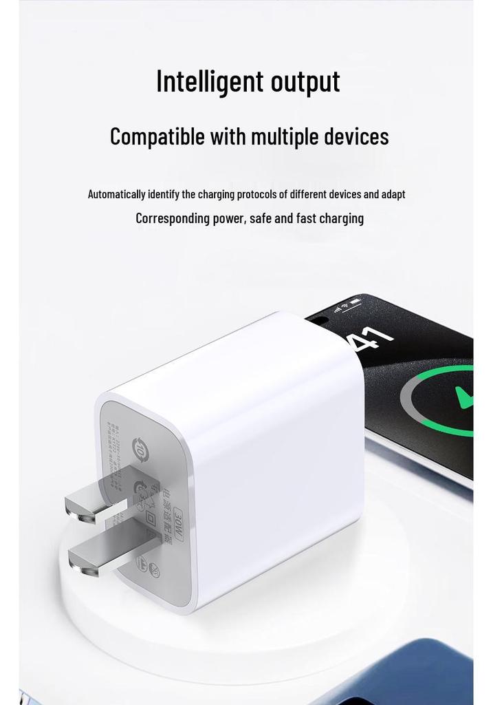 30W PD Fast Charger for Apple iPhone 16/16 Pro/16 Pro Max
