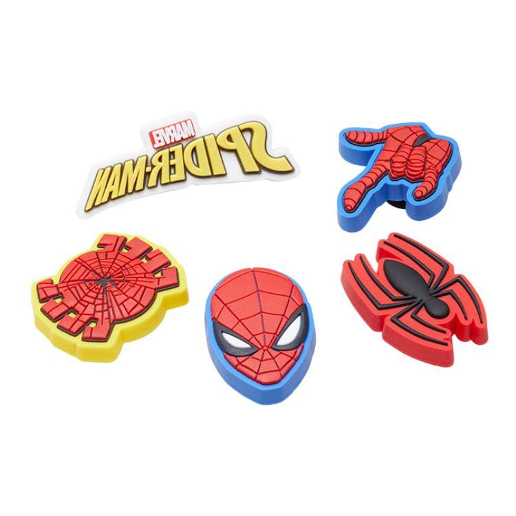 Crocs Spider-Man Five-Piece Set PVC Shoe Flowers Unisex Accessories Multicolor 10010007
