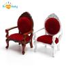 Dollhouse Armchairs Doll House Furniture Miniature Wood Chairs Mini Rocking Chair High Chair Model Furniture Decor Accessories