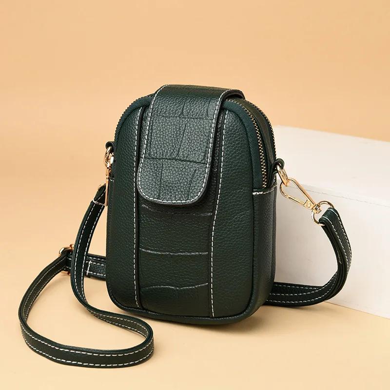 Vintage Small Crossbody Bag Women Alligator PU Messenger Bags Small Double-layer Handbag Shopping Lady Purse Phone bag Bolso sac
