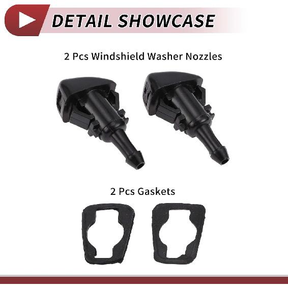 2pcs Windshield Washer Nozzle for Chevrolet Silverado 1500 2014-2019 for Chevrolet Suburban 2015-2020 Front Windshield Spray Nozzles Wiper Spray