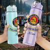 1PC Vintage Circle Brand Crest Logo Print 750ml Portable Sports Water Bottle Leakproof Gym Outdoor Travel Drink Cup