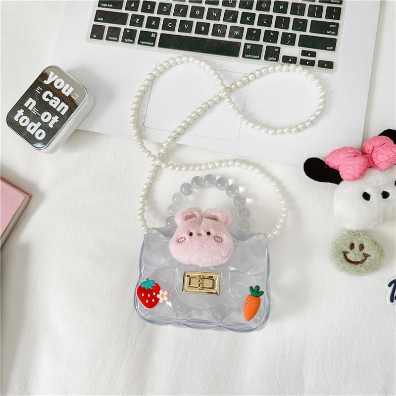 Rabbit Animal Plush Dolls Pearl Shoulder Strap Small Trendy Girl Shoulder Bag