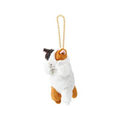 LIV HEART Necked Calico Cat 10cm Cat Keychain Mascot, (approx. Long), 17036-11