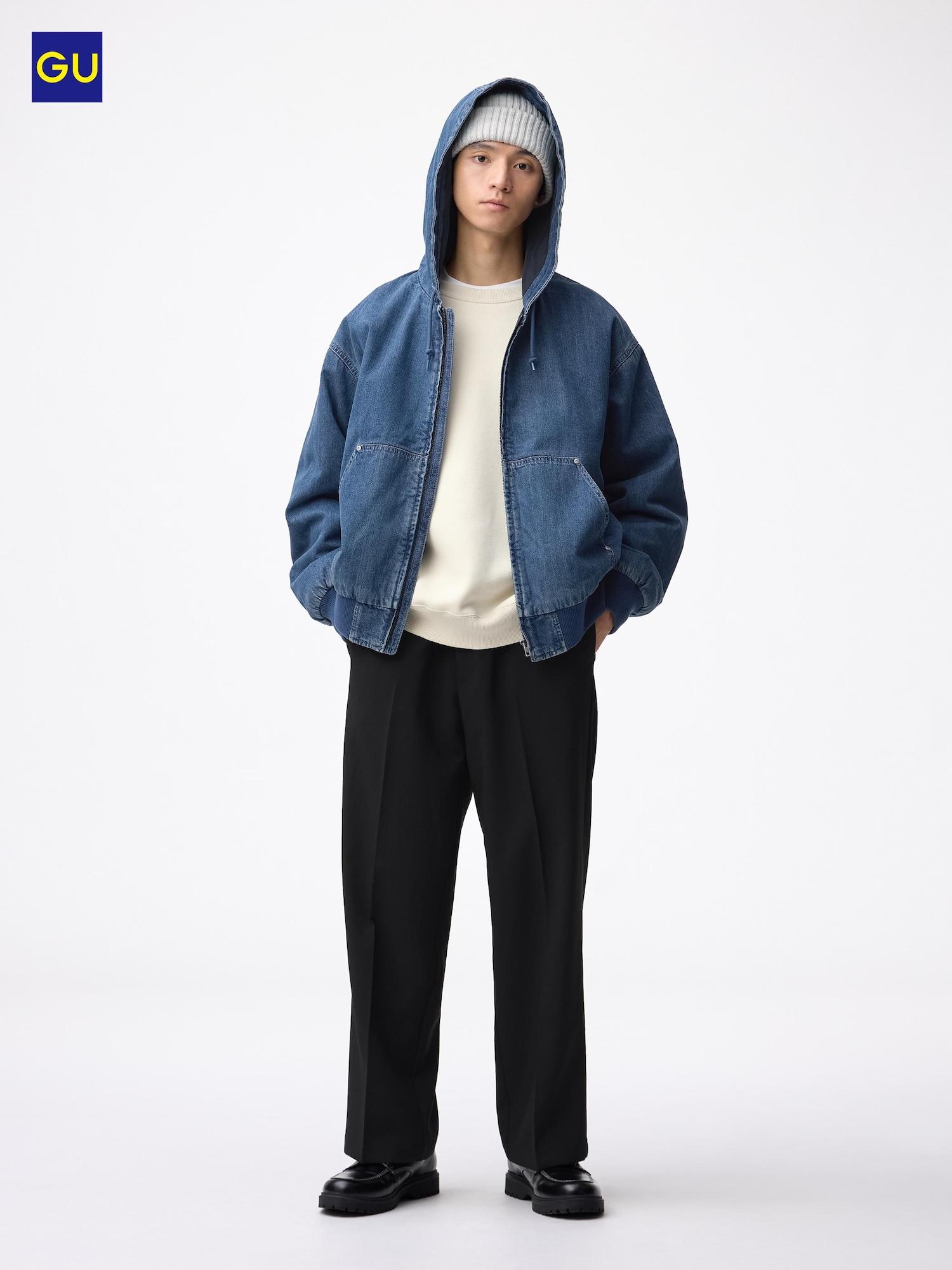 Широкие прямые брюки Uniqlo Gu 09 BLACK/MEN L
